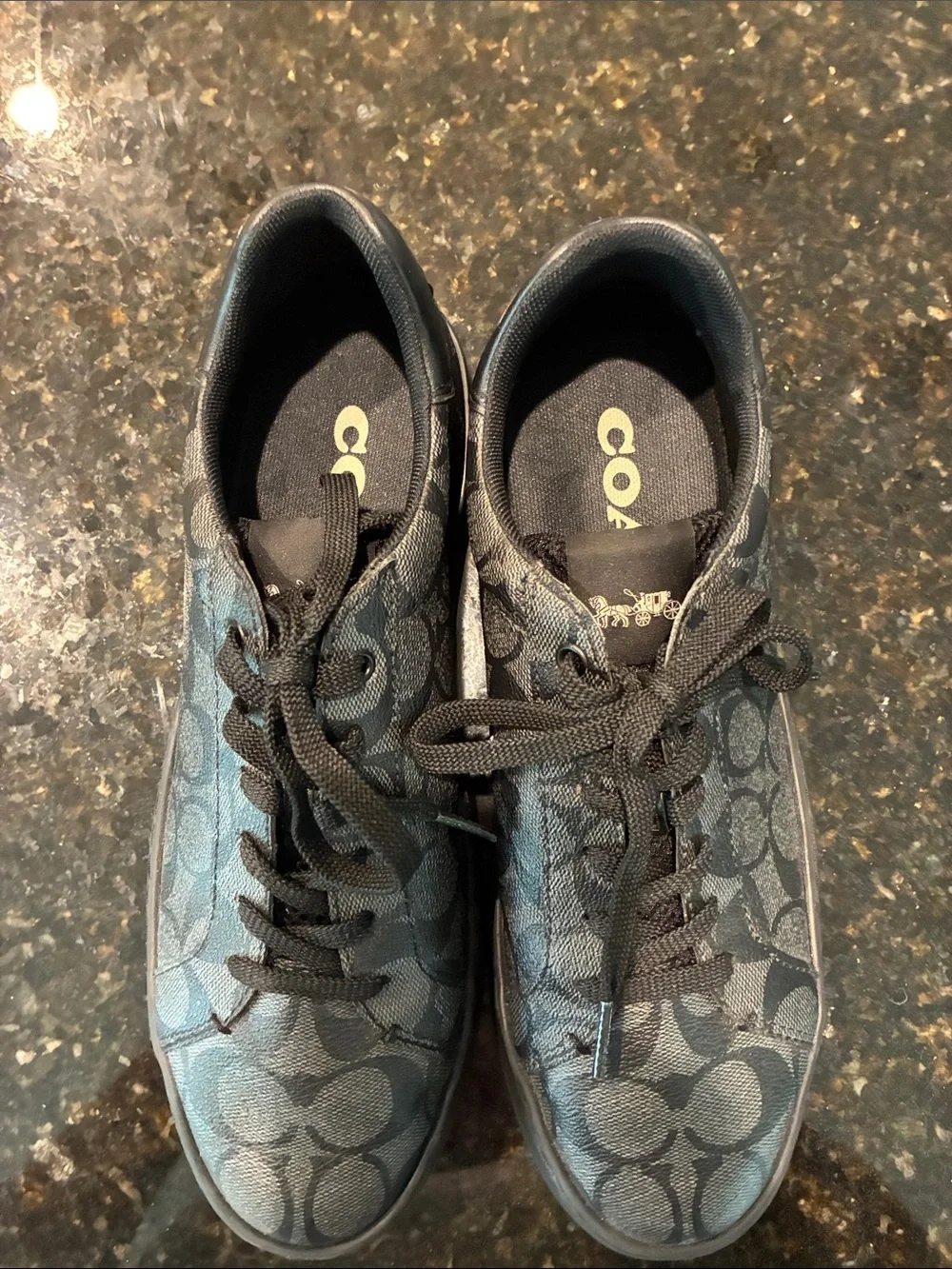 Coach Black Signature C Monogram G4949Lace-Up Sneaker
